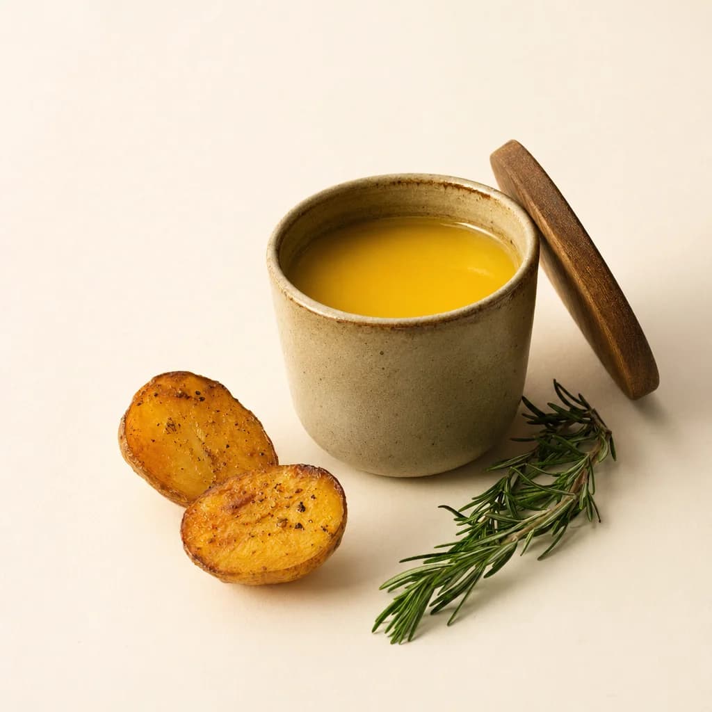 Duck fat crock
